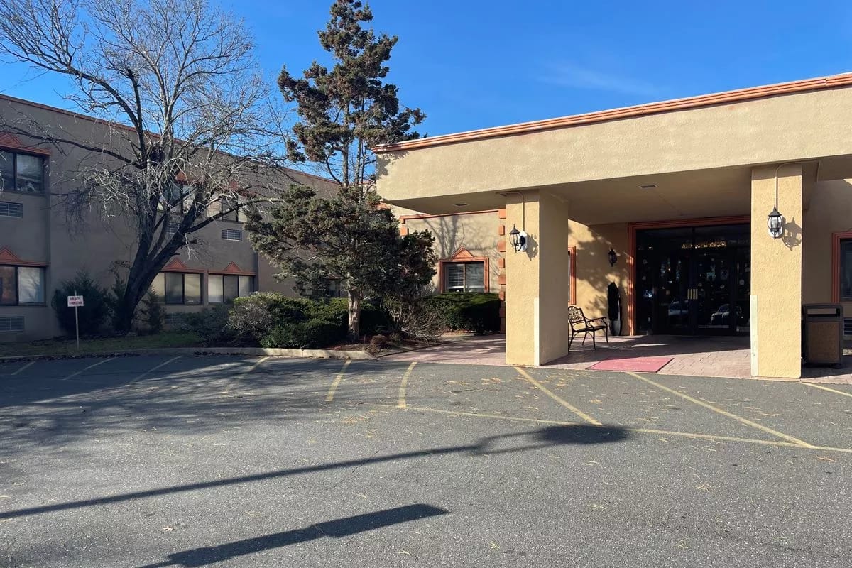 Exterior entrance of the Manahawkin Health and Rehabilitation Center