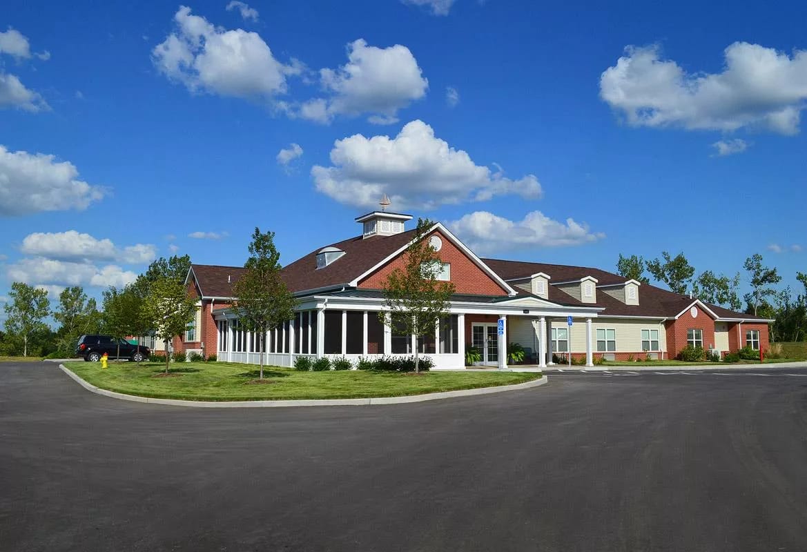 Exterior view of MeadowView Memory Care facility