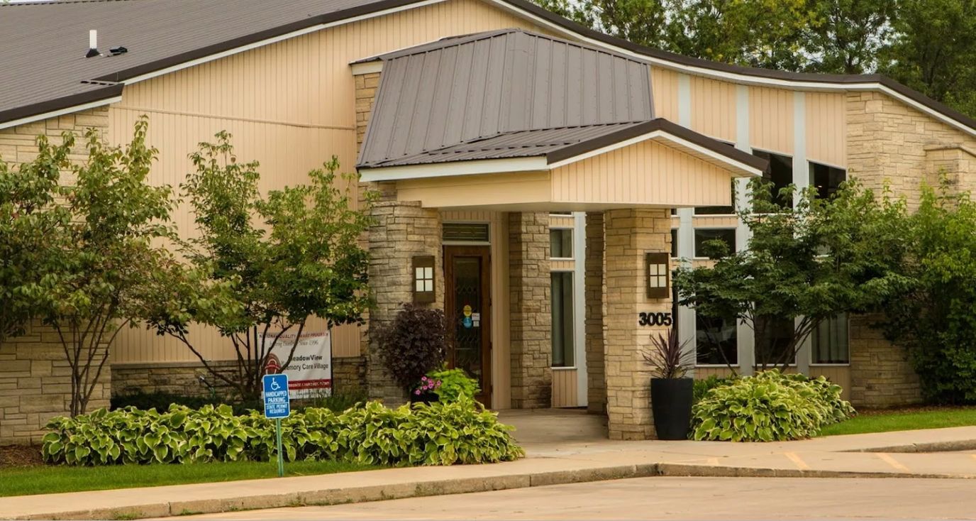 Exterior view of MeadowView Memory Care Village
