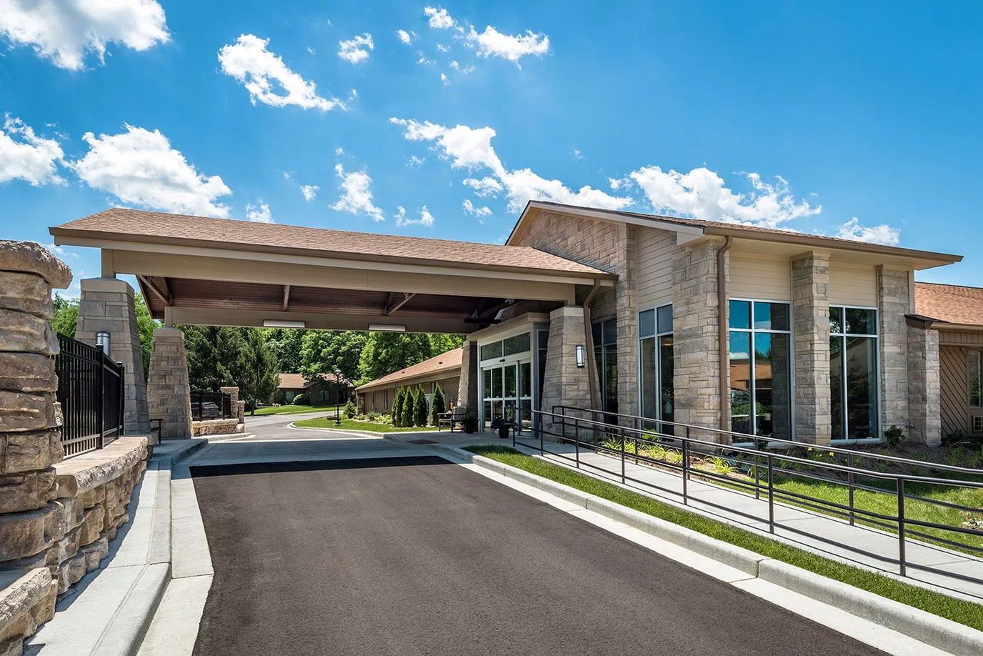 Exterior view of Meadowood facility entrance