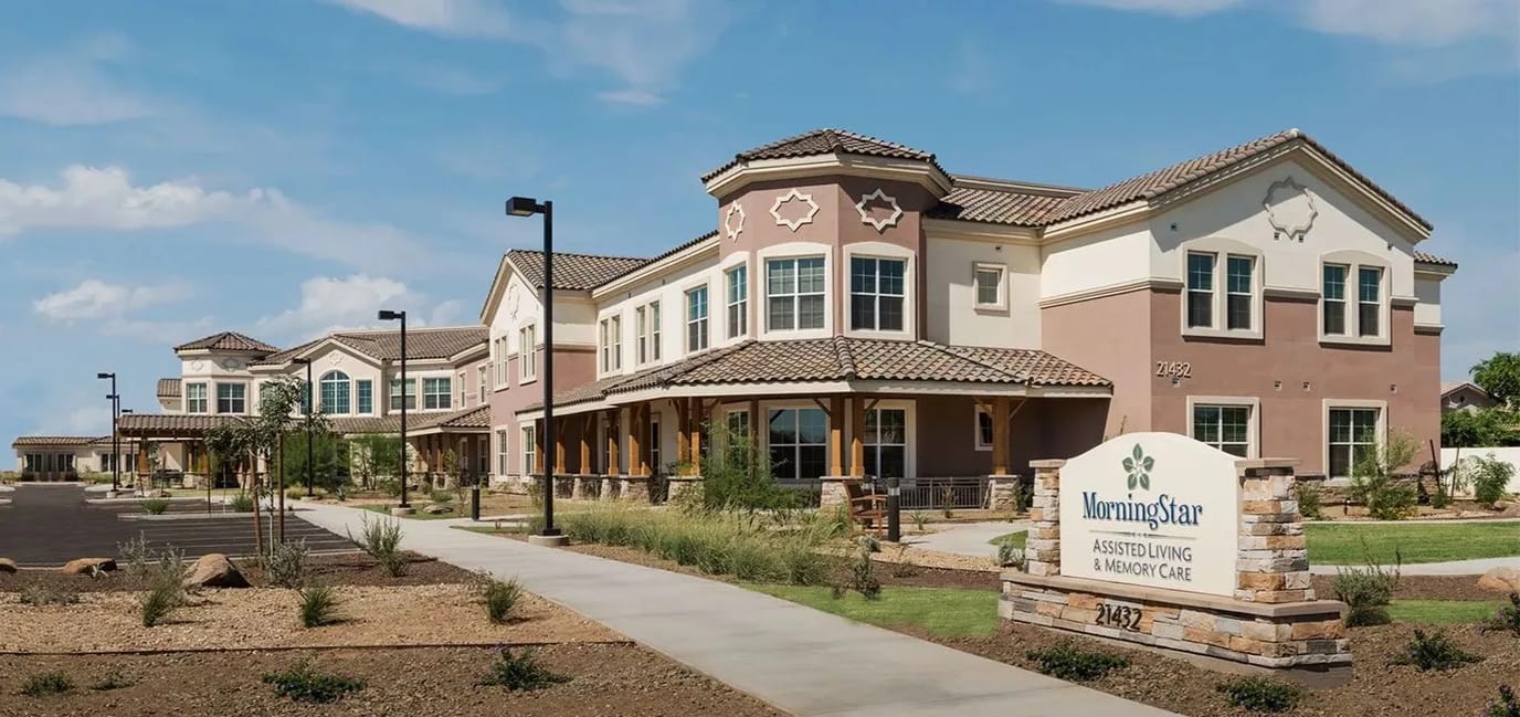 Exterior view of MorningStar Assisted Living facility