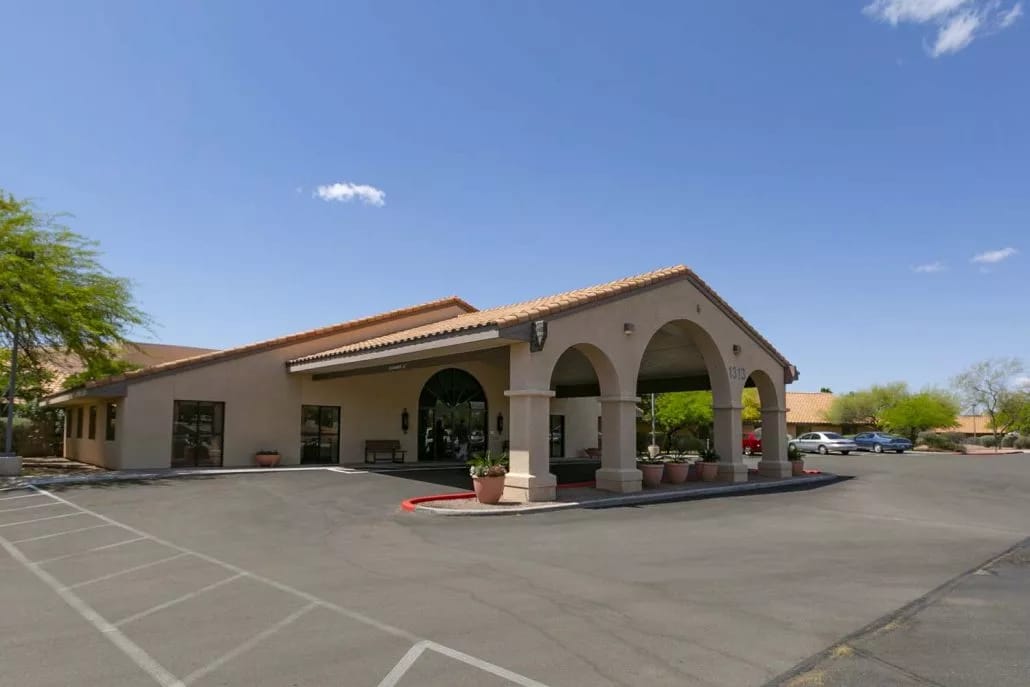 Exterior view of the Mountain View Care Center entrance