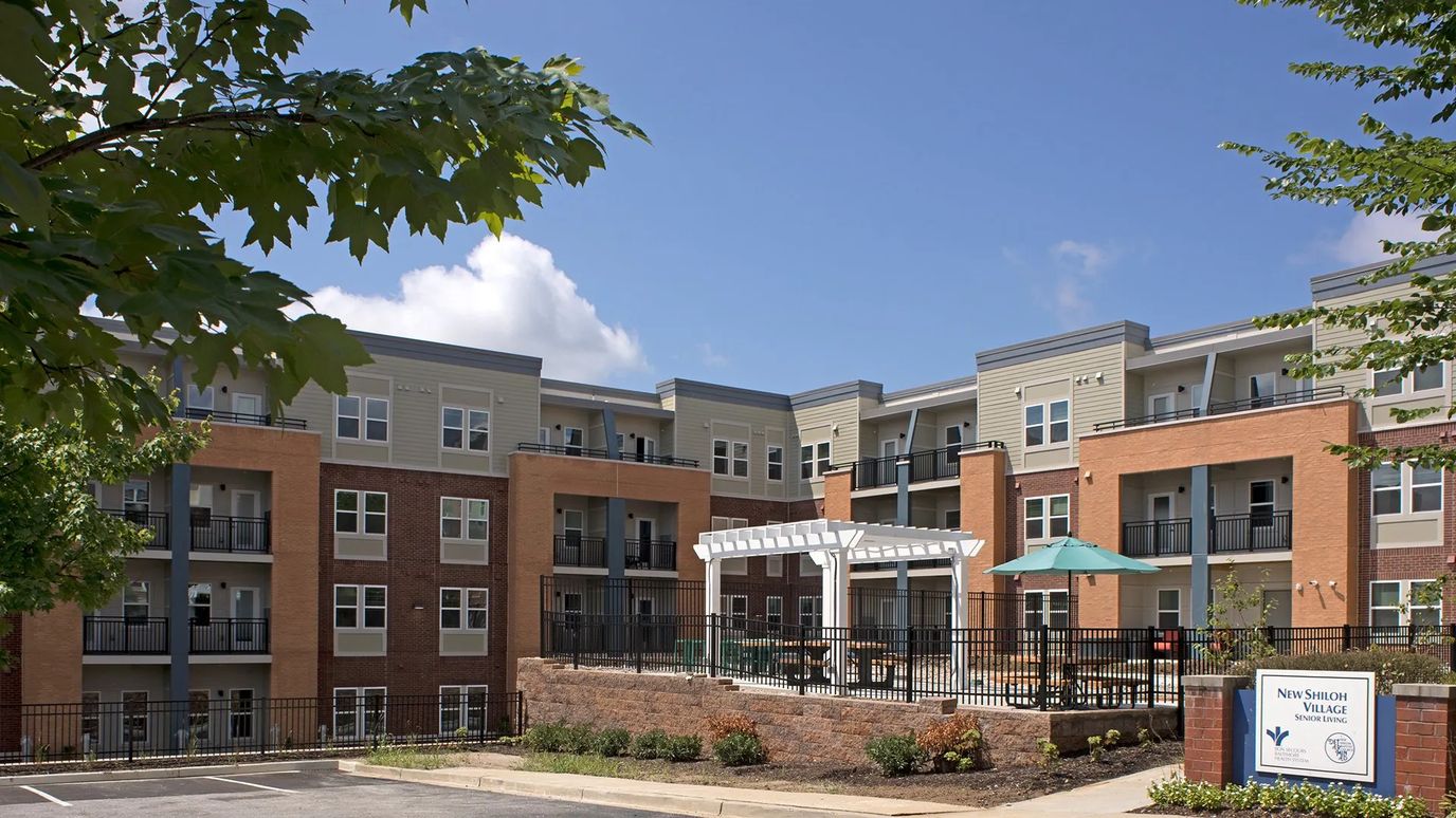 Exterior view of New Shiloh Village Senior Living building