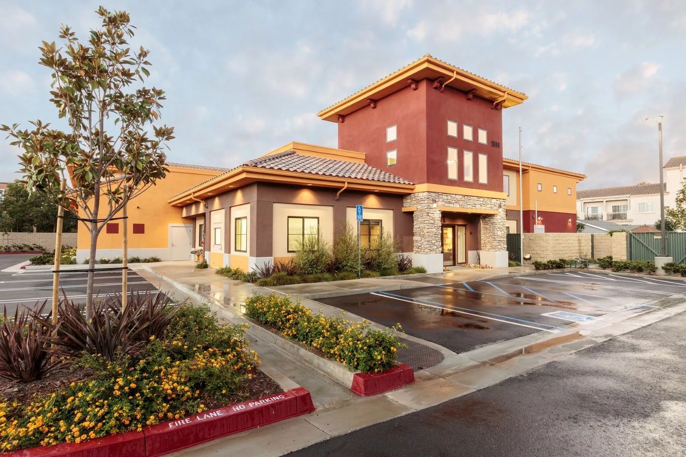 Exterior view of Newport Beach Memory Care facility