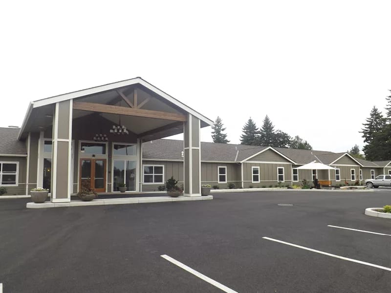Exterior view of a senior living facility