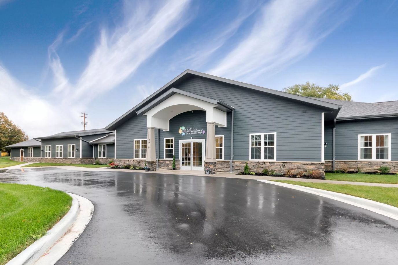 Front exterior view of the facility building