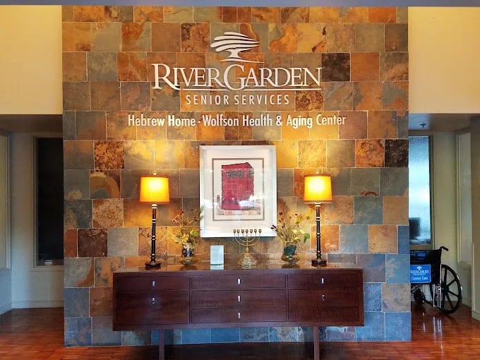 Interior lobby of River Garden Senior Services