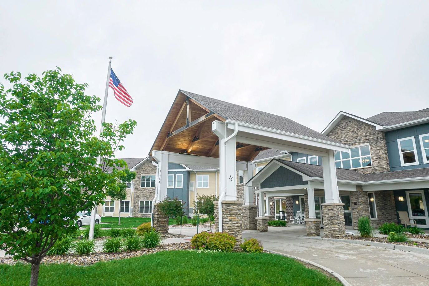 Exterior view of Rock Creek Senior Living entrance