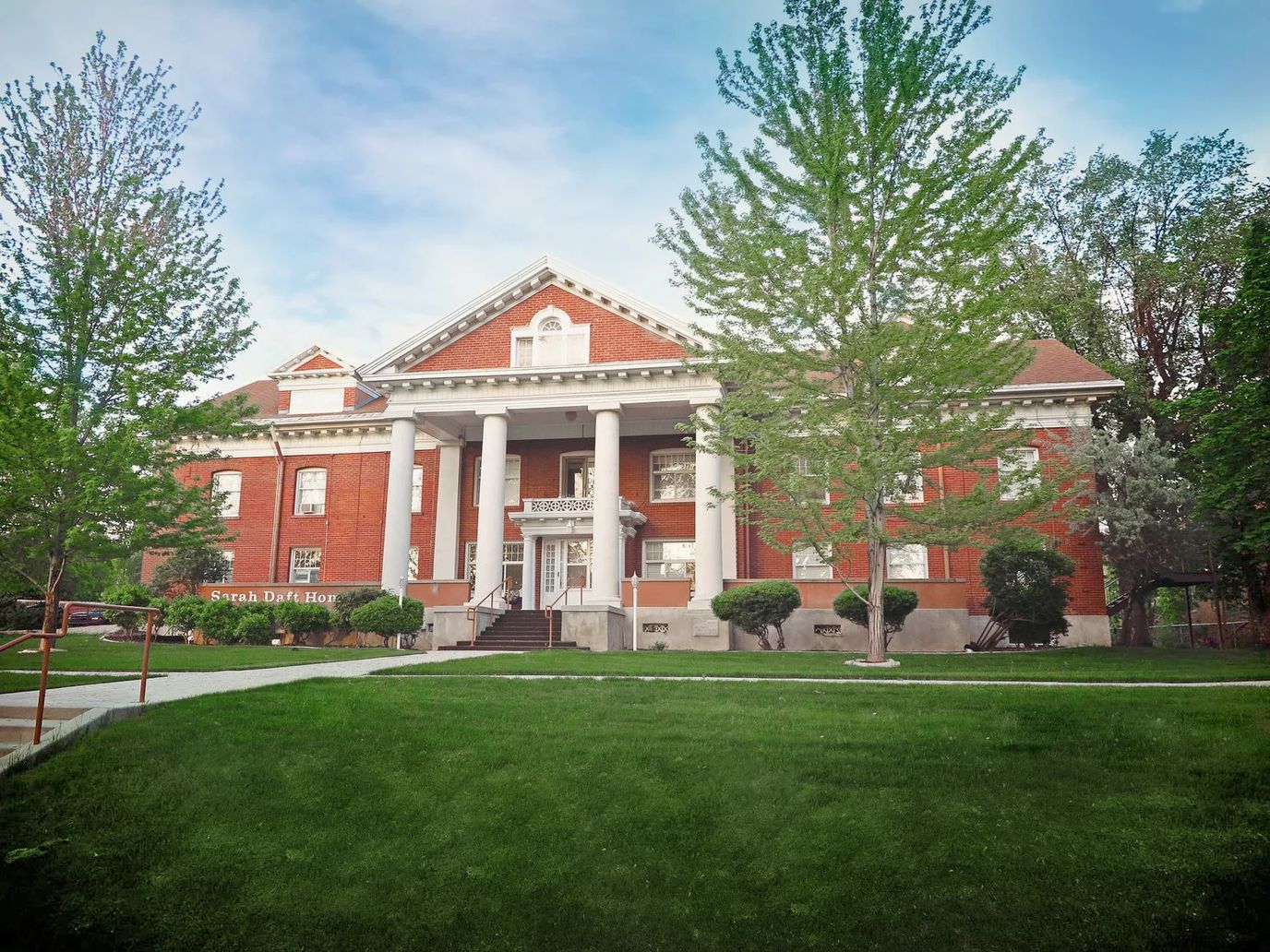 Exterior view of Sarah Daft Home from the front