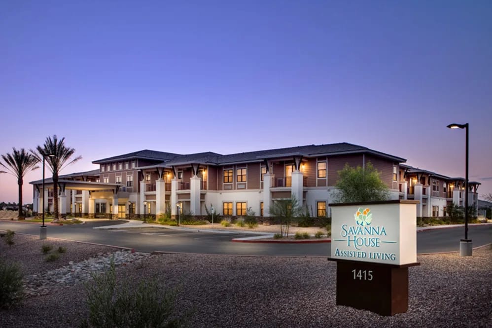 Exterior view of Savanna House assisted living facility