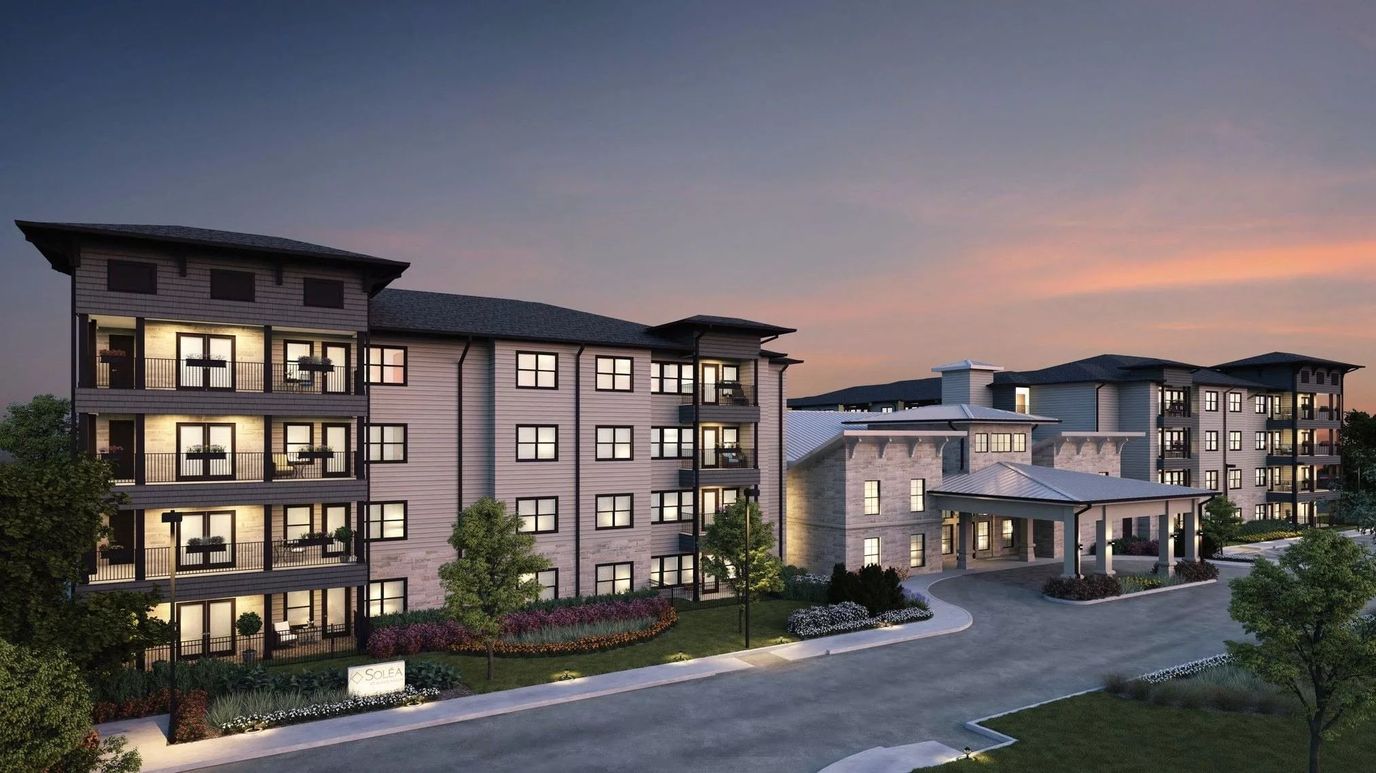Exterior view of Solea Alamo Ranch at sunset