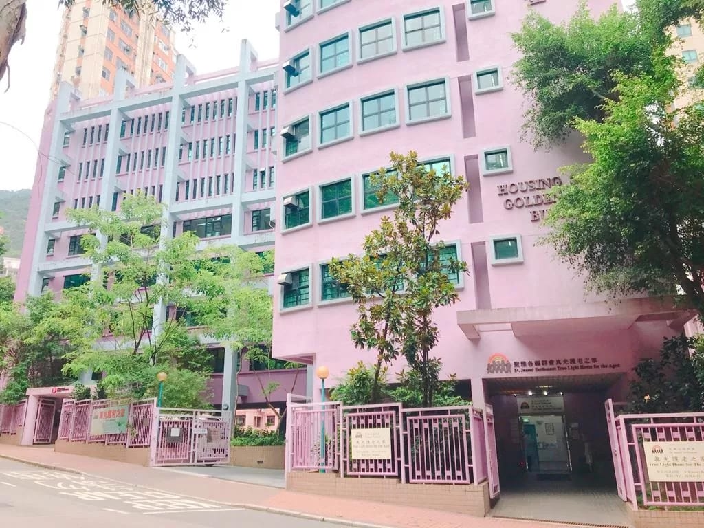Exterior view of a senior living facility building