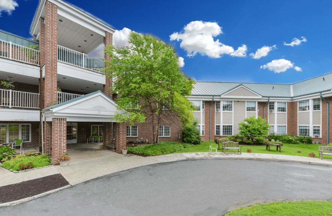 Exterior view of The Cascades Assisted Living facility