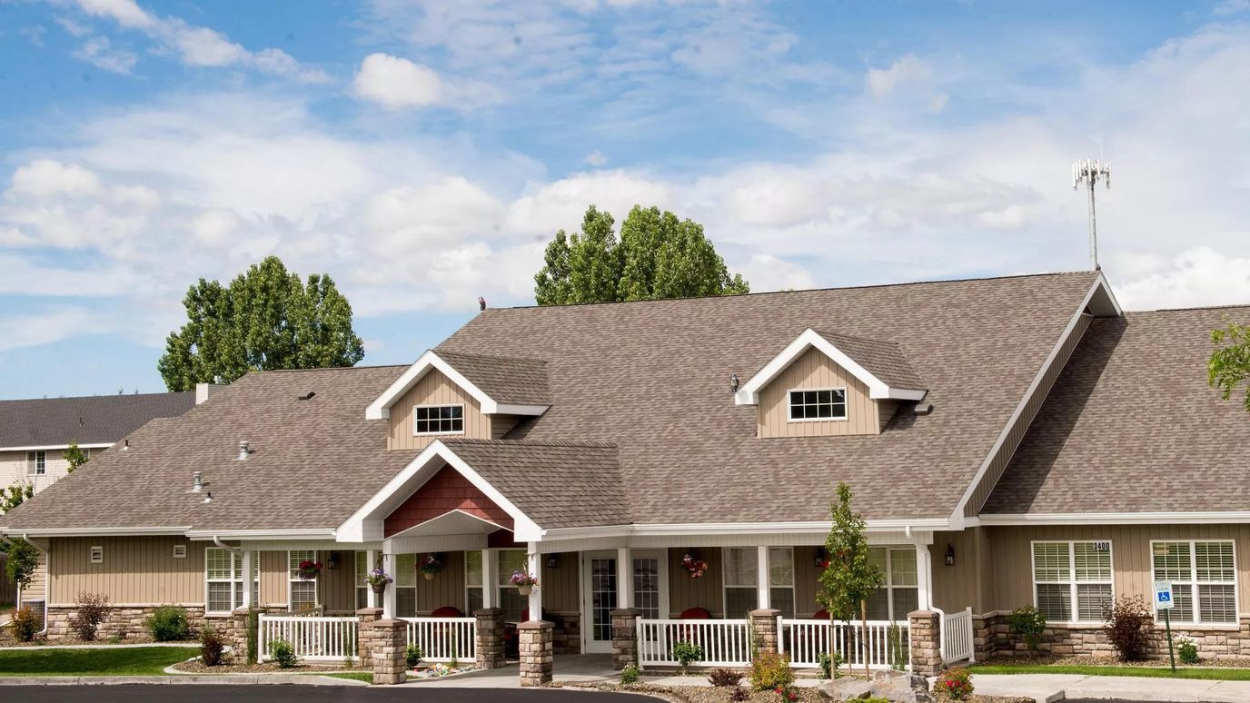 Exterior view of The Gables Assisted Living building