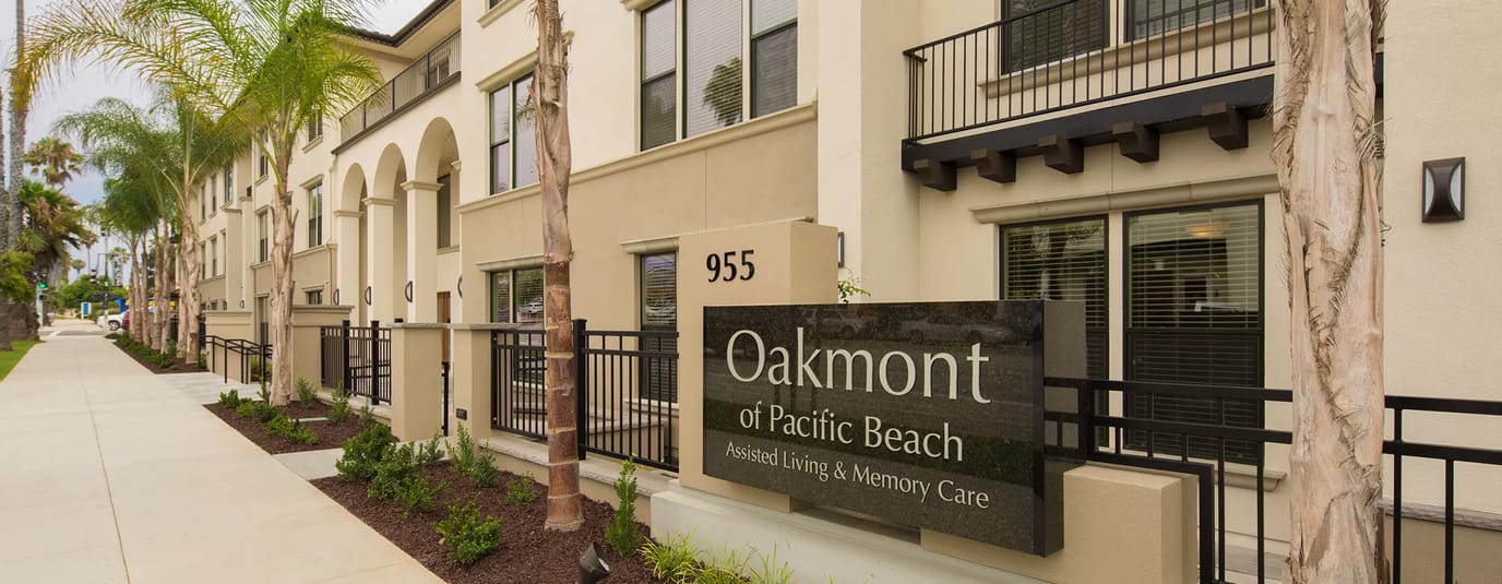 Exterior view of Oakmont of Pacific Beach building