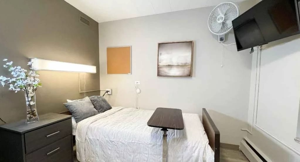 Cozy private room with bed and decorations