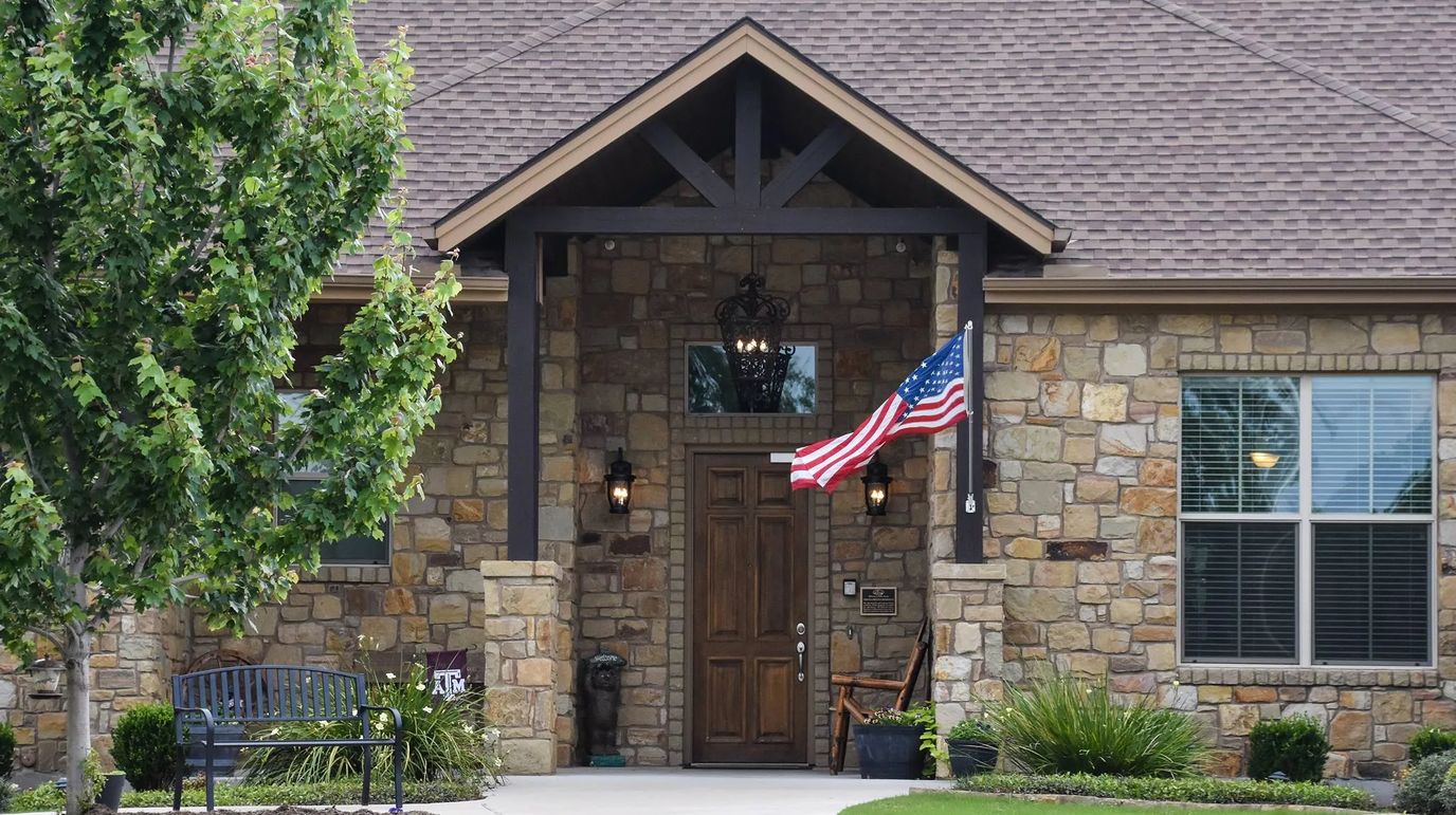 Exterior view of a residential senior living facility