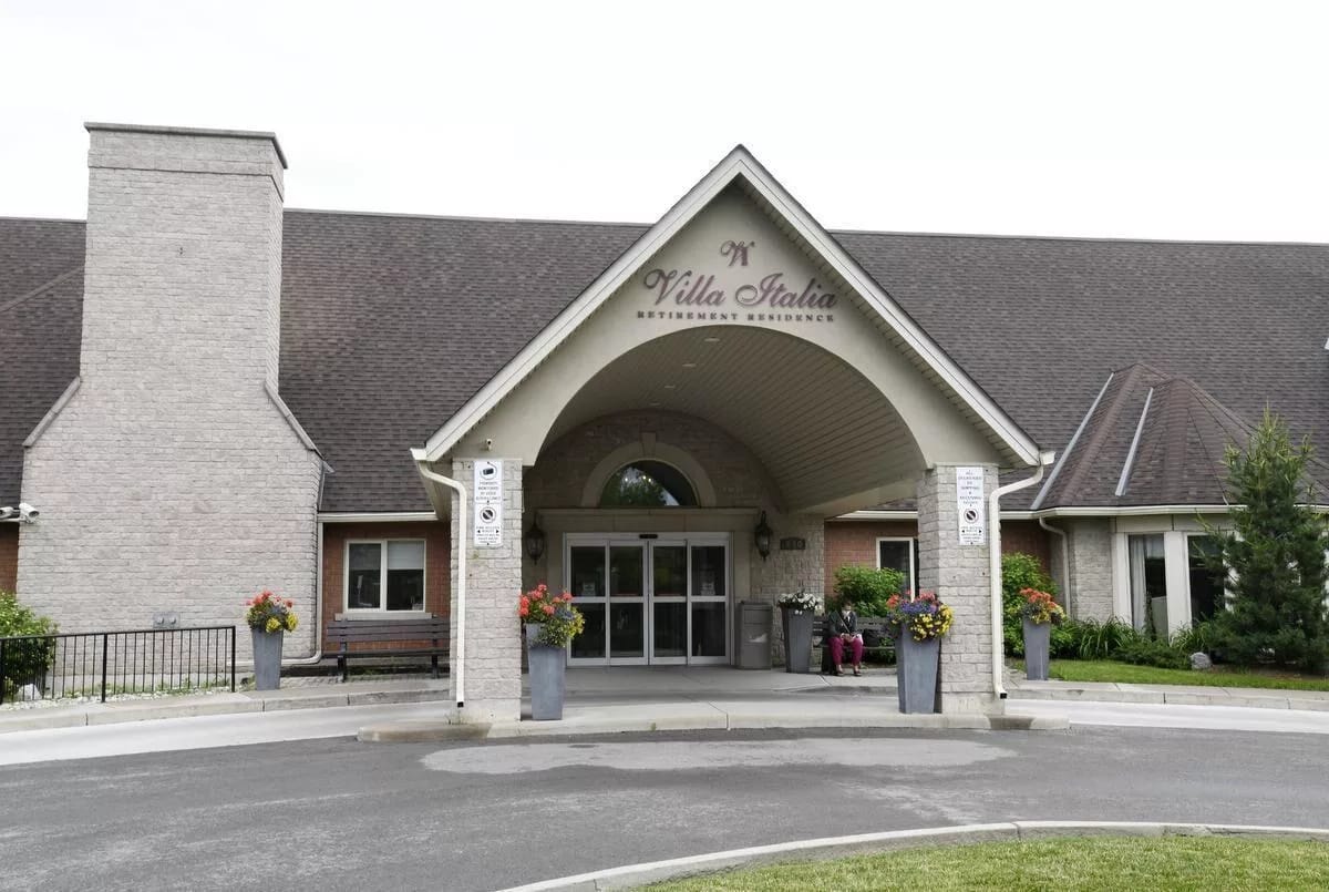 Exterior view of Villa Italia Retirement Residence entrance
