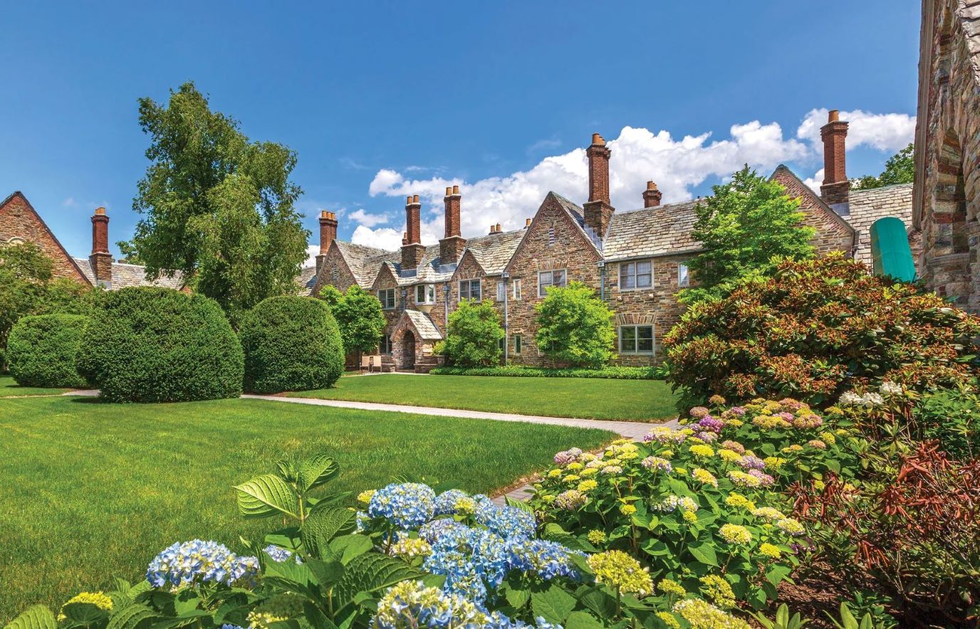 Beautiful outdoor view of the facility with gardens