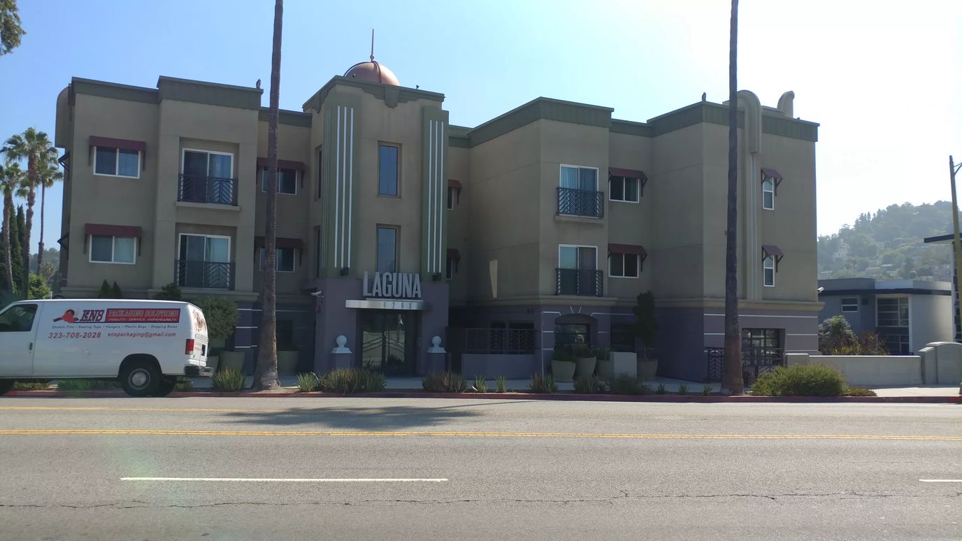 Exterior view of Laguna Senior Apartments building
