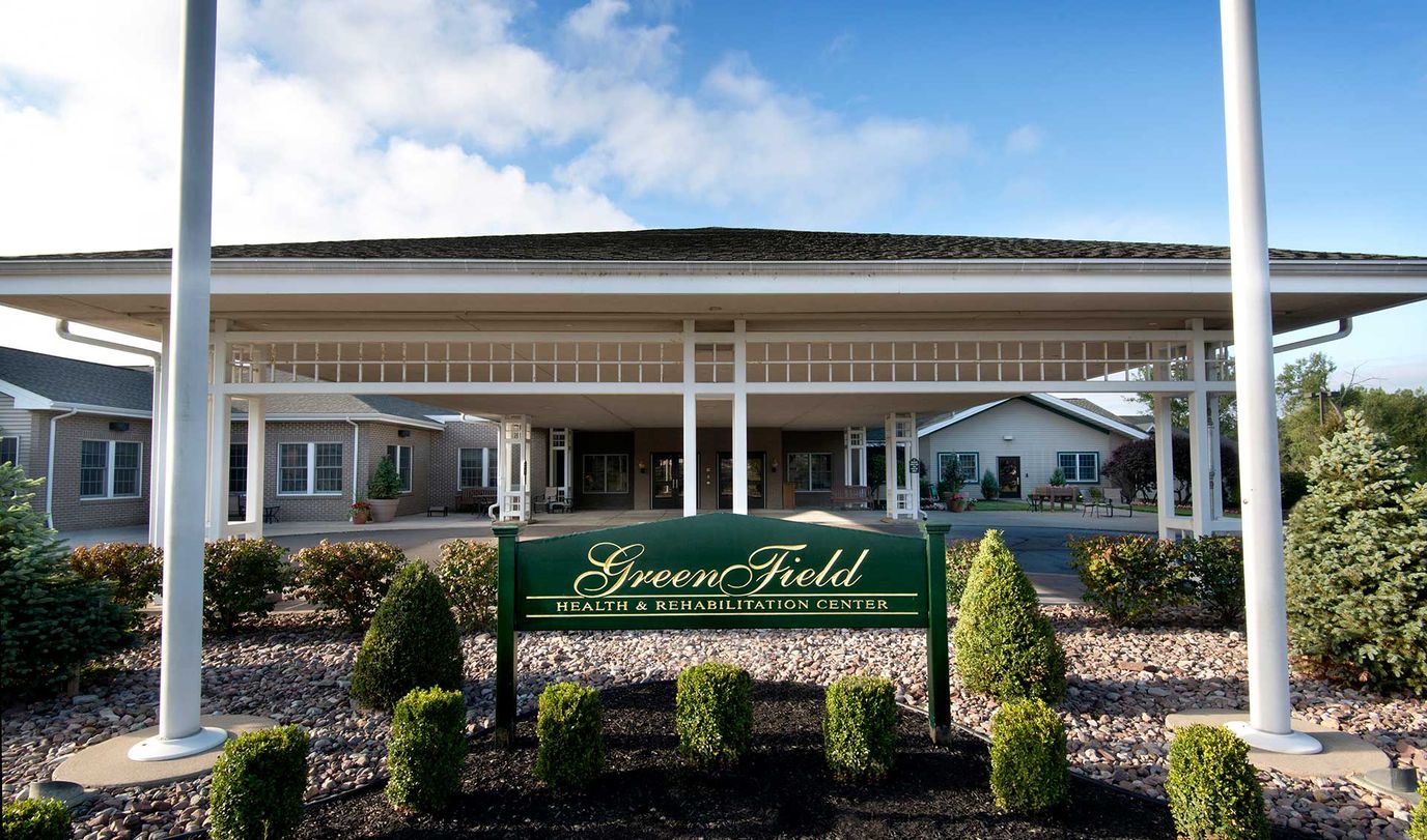Exterior view of Greenfield Health and Rehabilitation Center