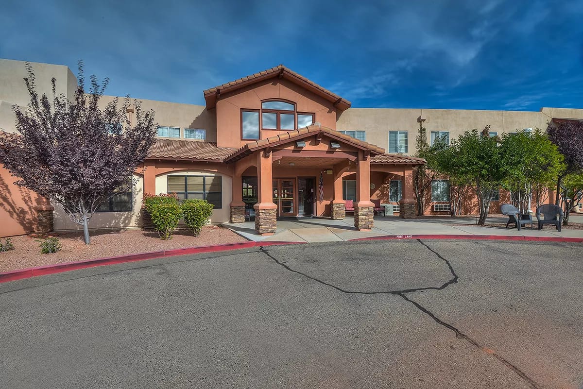 Exterior view of the Sedona Winds facility entrance