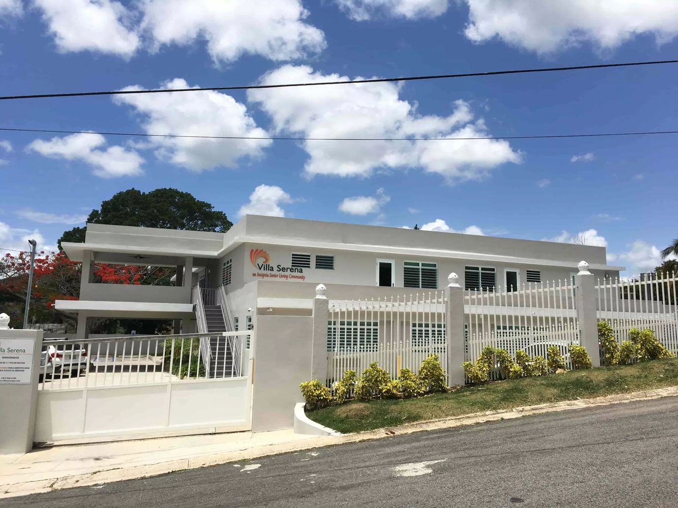 Exterior view of Villa Serena senior living facility