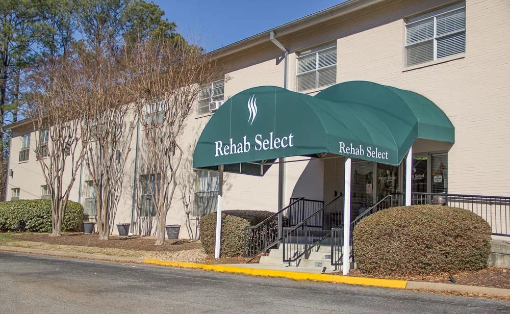 Exterior view of Rehab Select facility entrance