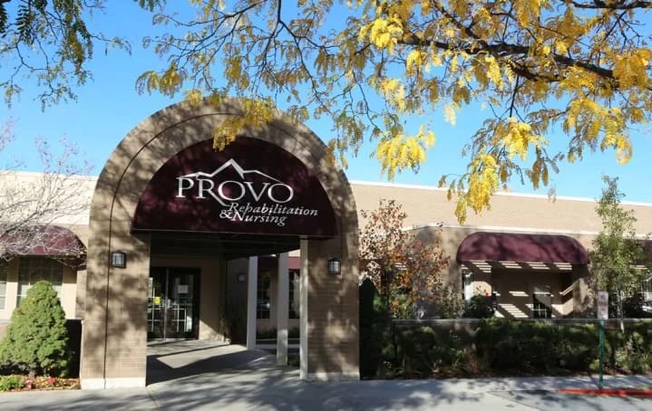 Entrance of Provo Rehabilitation & Nursing facility