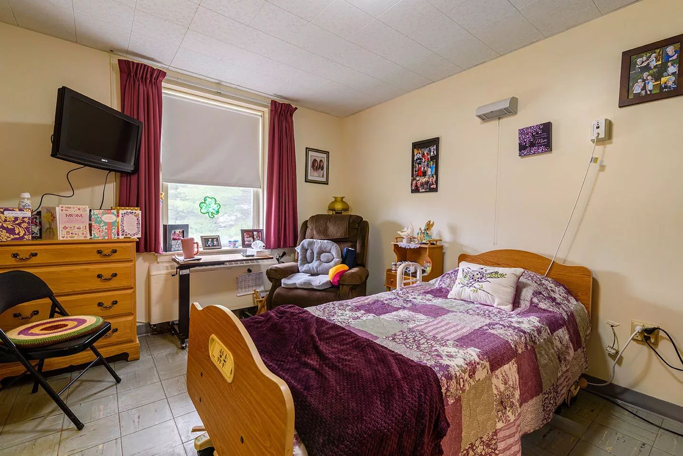 Cozy private resident room with personal touches