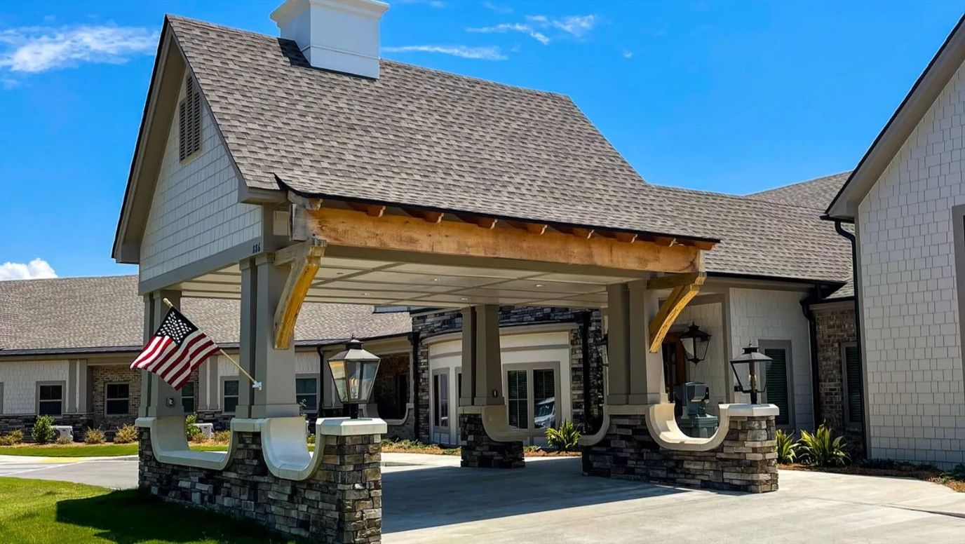 Exterior entrance of Westminster Memory Care facility