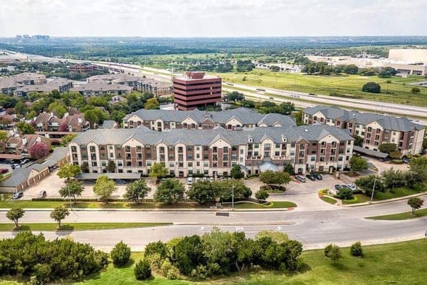 Aerial view of the Conservatory at North Austin building