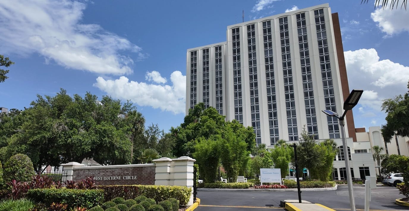 Exterior view of Westminster Towers building