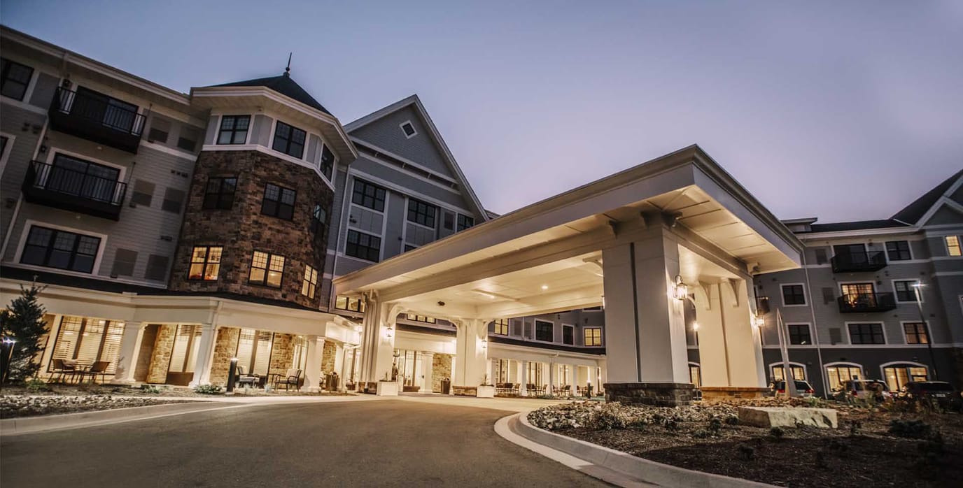 Front entrance of Grand Living at Indian Creek