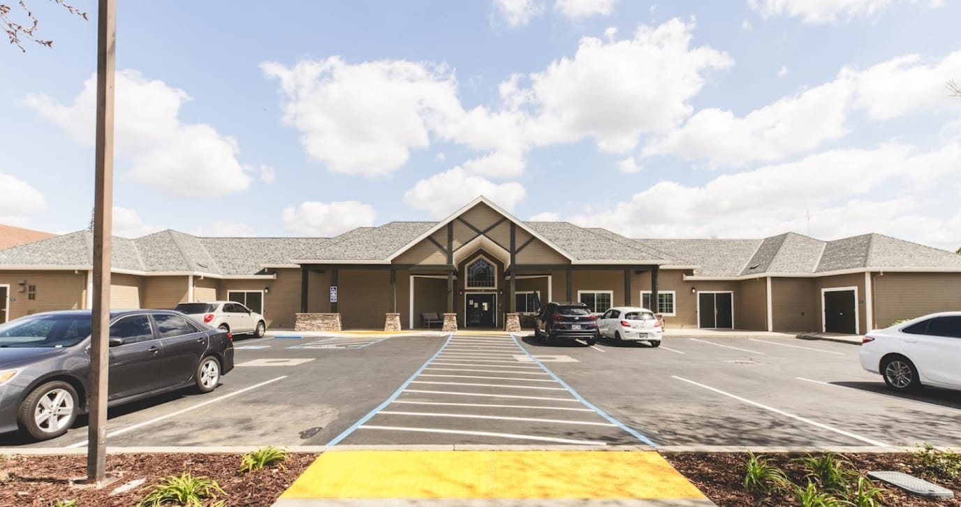 Exterior view of the Orangeburg Memory Care facility