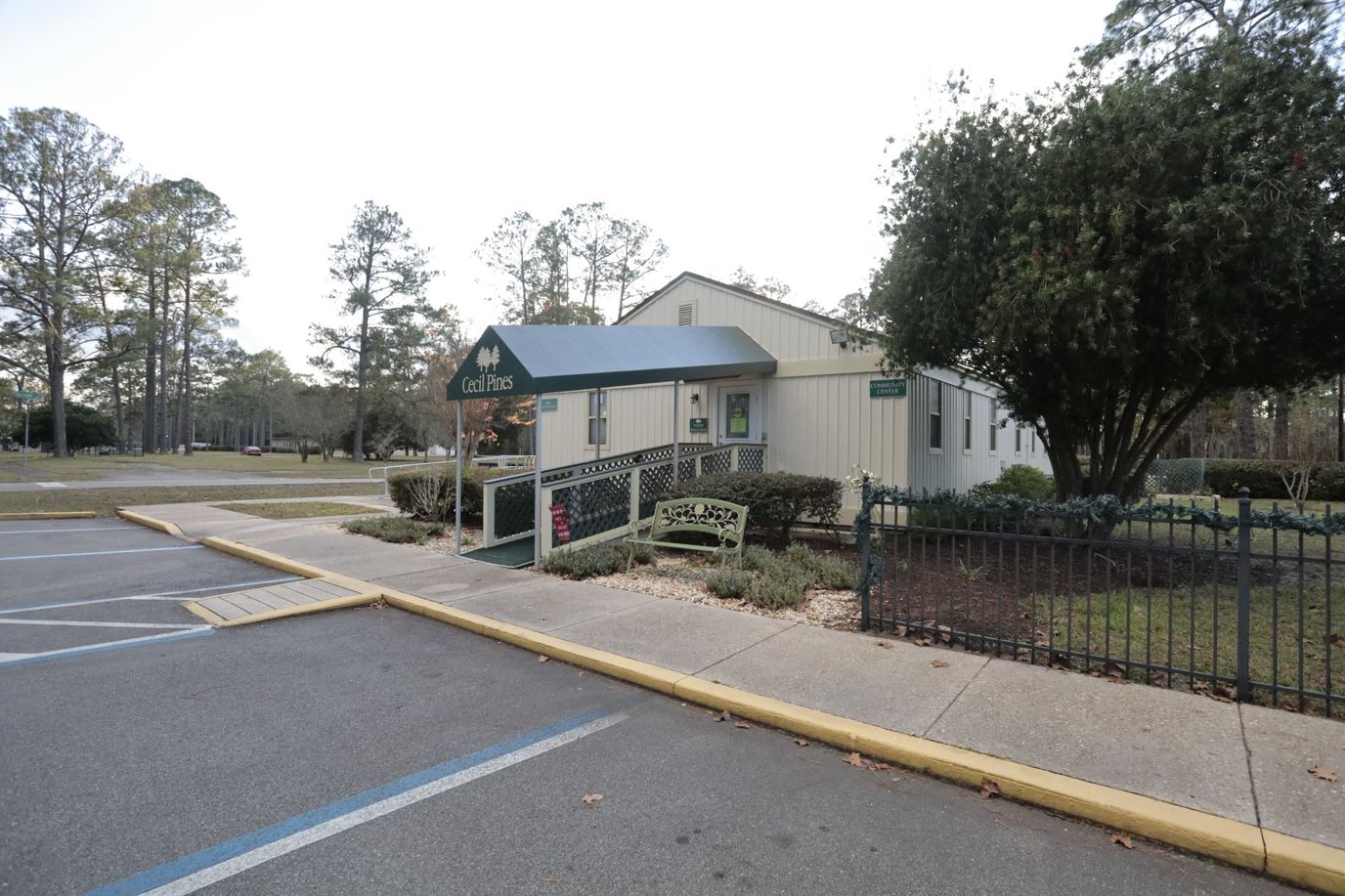 Exterior view of the Cecil Pines Adult Living Community building
