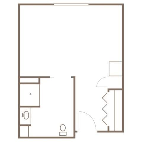 Celebration Villa of Newburgh, Assisted Living in Newburgh, IN — Floor plan of a senior living unit