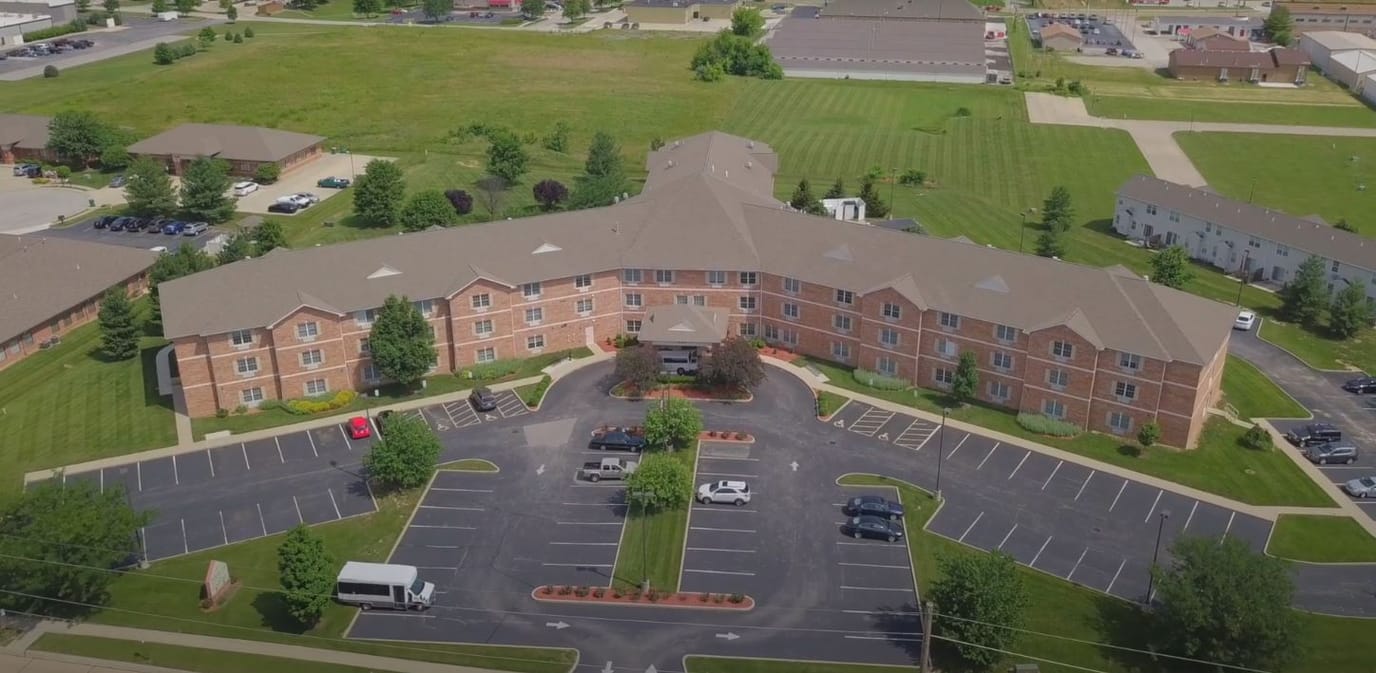Aerial view of Cambridge House of O'Fallon facility