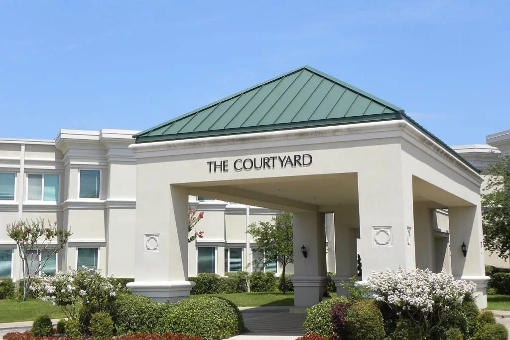 Entrance of The Courtyard facility with clear signage