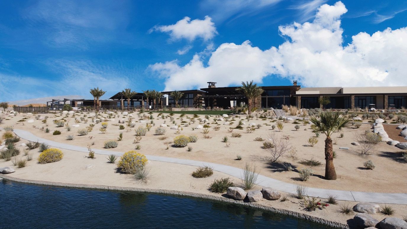 Exterior view of Four Seasons Palm Springs with landscaped area