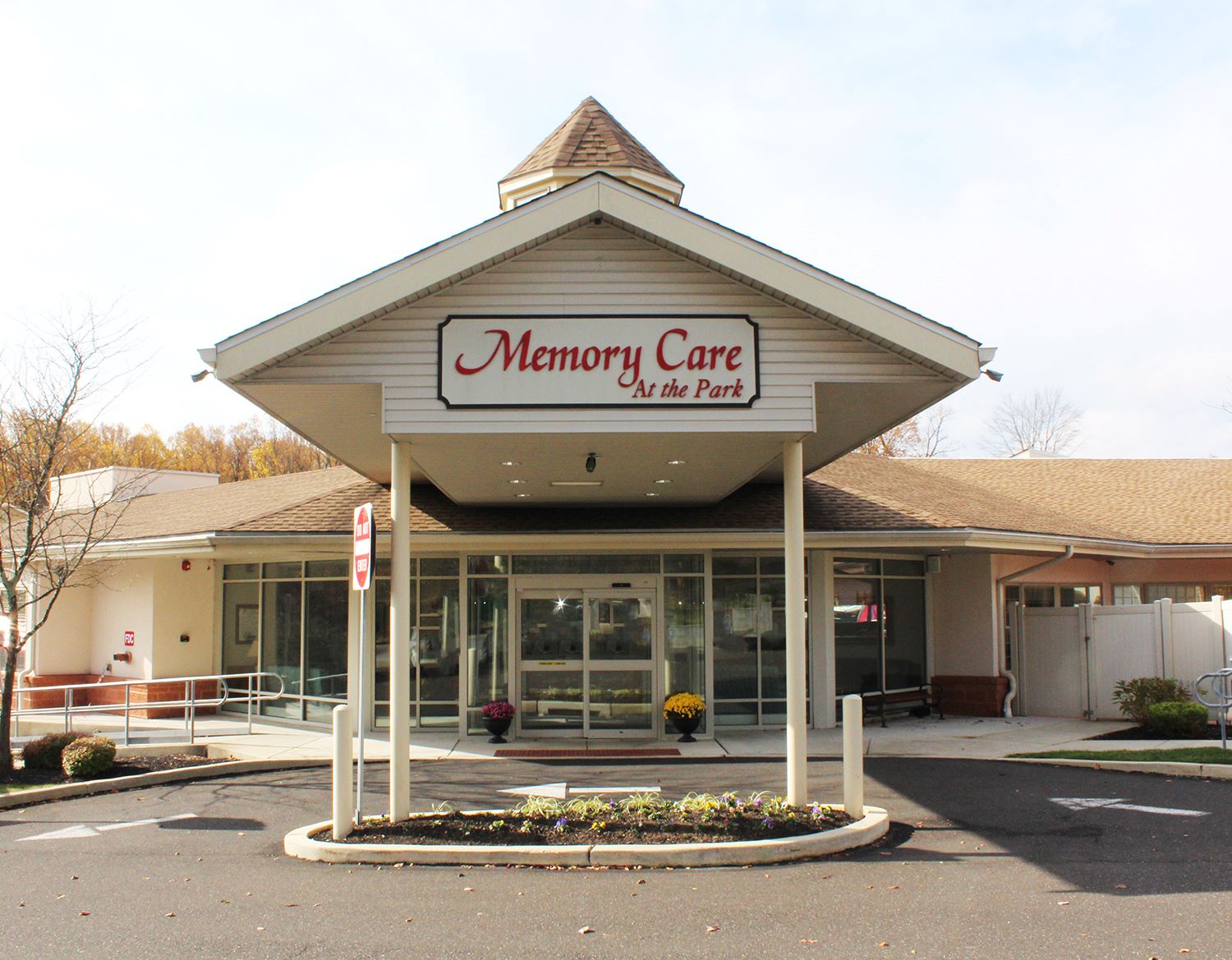 Exterior view of the Memory Care building entrance