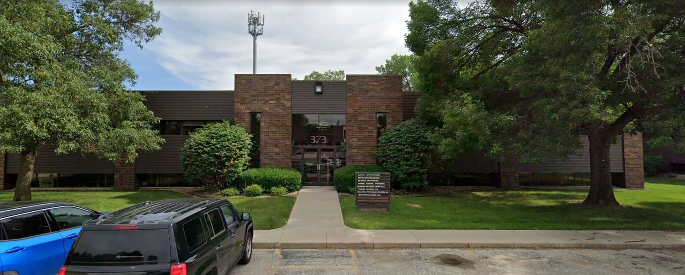 Exterior view of a senior care facility building