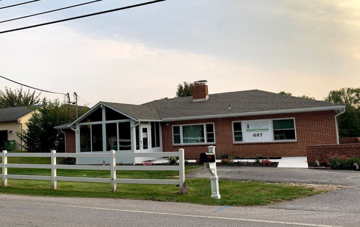 Exterior view of Pine Manor Home building