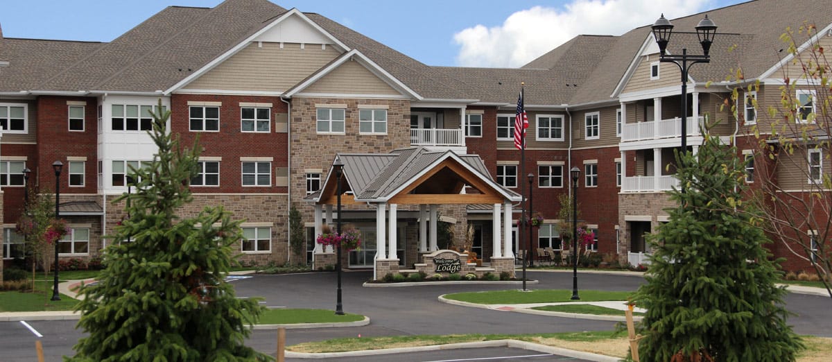 Exterior view of The Lodge at Brier Creek entrance
