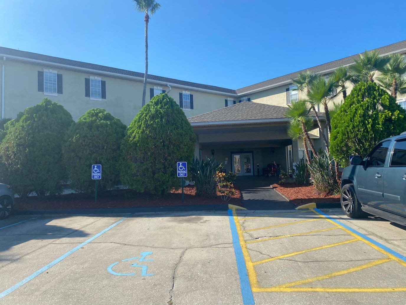 Front entrance of The Brookshire assisted living facility