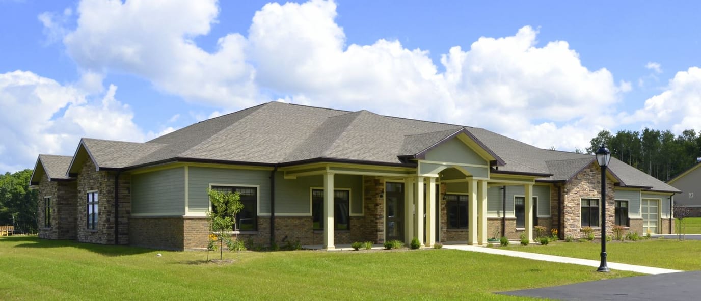 Exterior view of an assisted living facility
