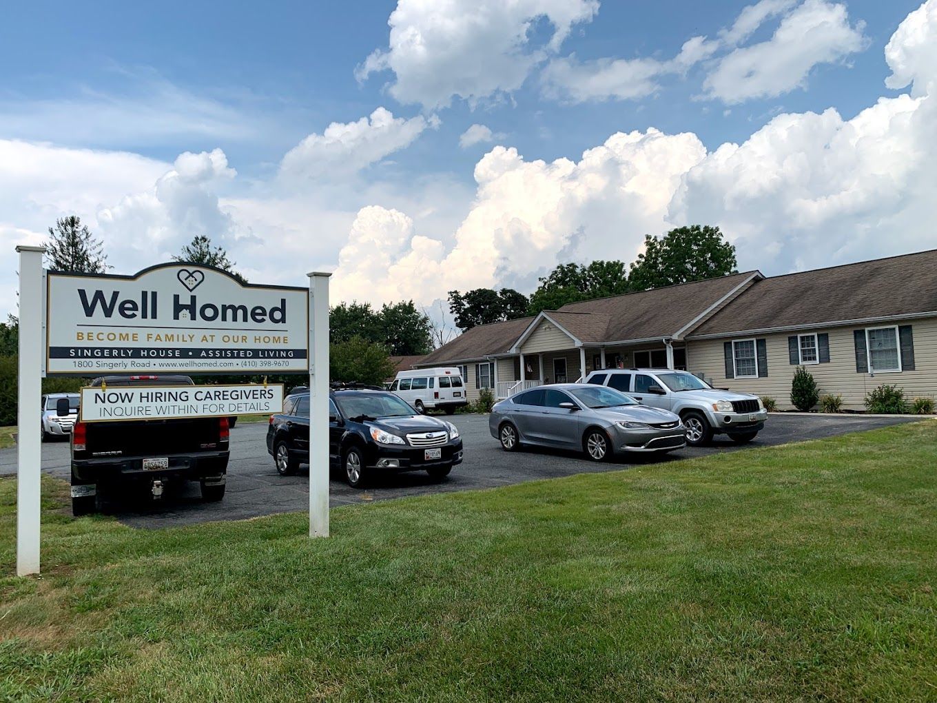 Exterior view of Well Homed Assisted Living facility