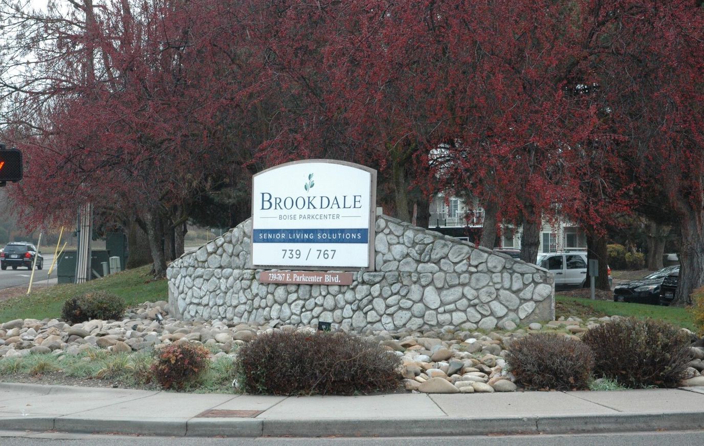 Facility sign displaying Brookdale Boise Parkcenter