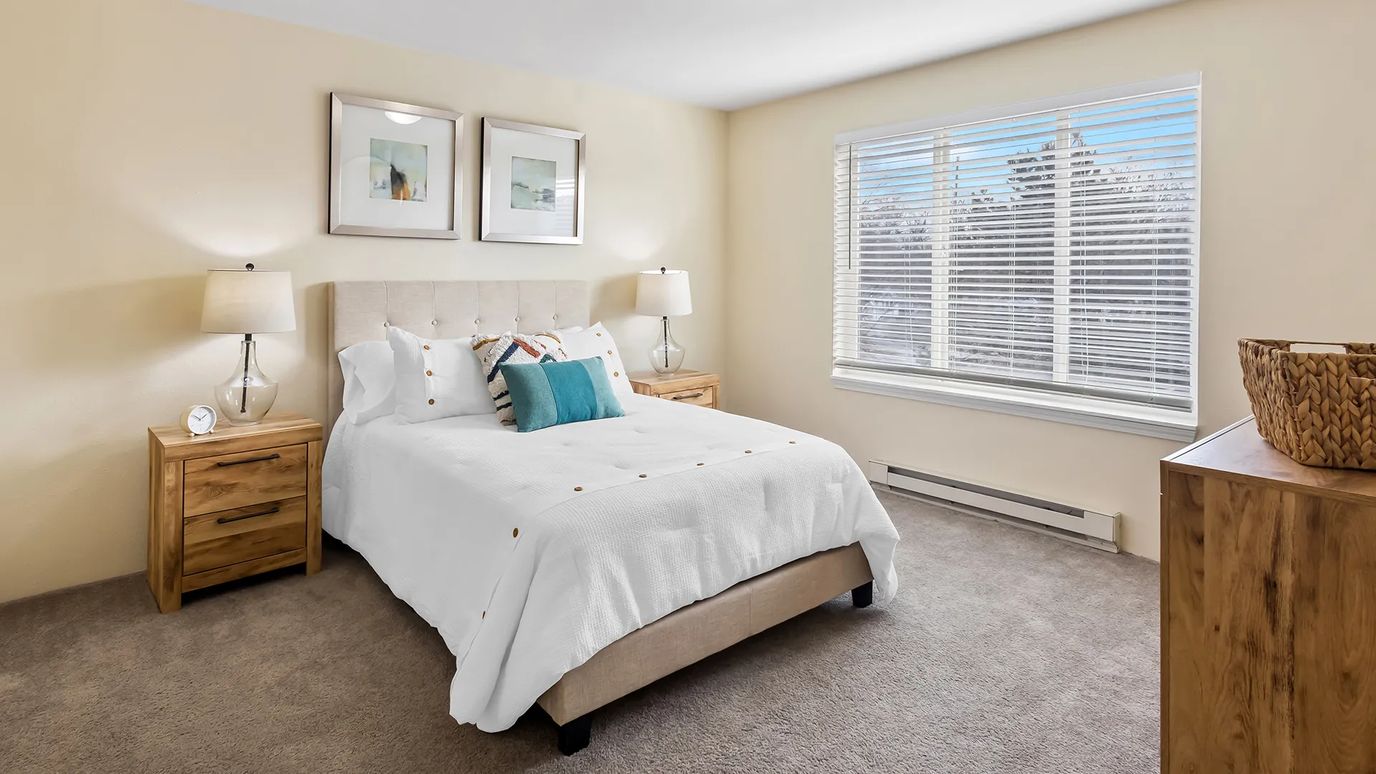 Bright interior of a private resident room