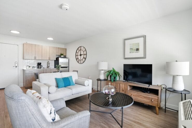 Bright interior living space with modern furnishings.